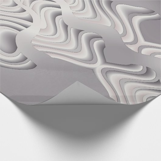 zilveren sneeuwvlok cadeaupapier (Hoek)