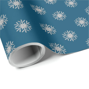 Zilveren Sneeuwvlok Cadeaupapier