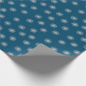 Zilveren Sneeuwvlok Cadeaupapier (Hoek)