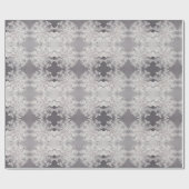 zilveren sneeuwvlok cadeaupapier (Vlak)