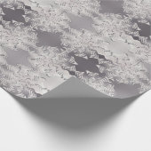 zilveren sneeuwvlok cadeaupapier (Hoek)