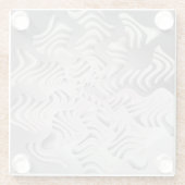 zilveren sneeuwvlok glazen onderzetter (Achterkant)