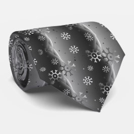 Zilveren Sneeuwvlok Kerst Kraag Stropdas voor Here