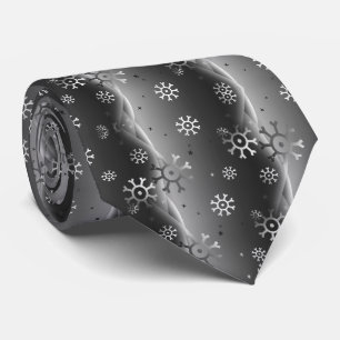 Zilveren Sneeuwvlok Kerst Kraag Stropdas voor Here