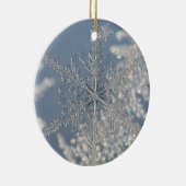 Zilveren Sneeuwvlok Kerstversiering Keramisch Ornament (Rechts)