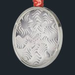 zilveren sneeuwvlok metalen ornament<br><div class="desc">zilveren sneeuwvlokken in de schemering</div>