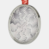 zilveren sneeuwvlok metalen ornament (Links)