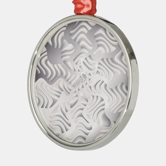 zilveren sneeuwvlok metalen ornament (Links)