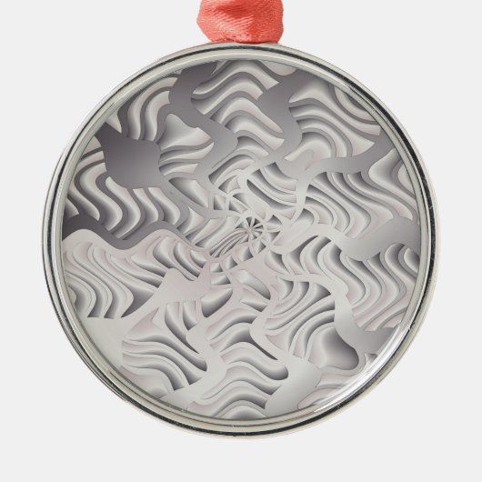 zilveren sneeuwvlok metalen ornament (Voorkant)