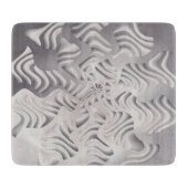 zilveren sneeuwvlok snijplank (Voorkant)