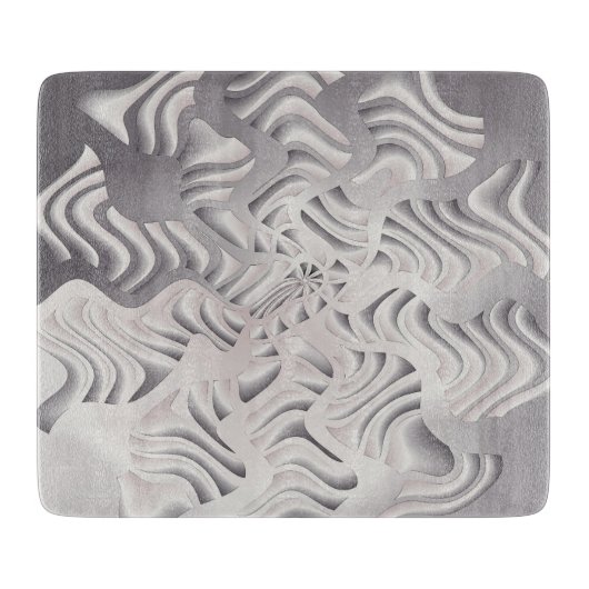 zilveren sneeuwvlok snijplank (Voorkant)