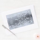 Zilveren sneeuwvlok sticker (Envelop)