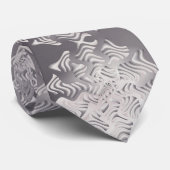 zilveren sneeuwvlok stropdas (Opgerold)