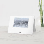 Zilveren sneeuwvlok winter ijs elegant grijs kaart (Achterkant)