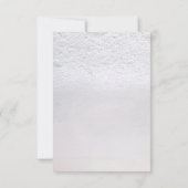 Zilveren Sneeuwvlok Winter Witte Trouwreceptie Kaart (Achterkant)