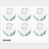 Zilveren sneeuwvlokken bos Hand Sanitizers Label (Vel)