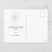zilveren sneeuwvlokken briefkaart voor fotovakanti (Achterkant)