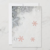 Zilveren Sneeuwvlokken, Dennenkegel Kerstfeest Kaart (Achterkant)