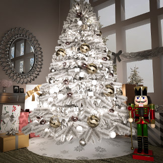 Zilveren Sneeuwvlokken Kerstboom Rok