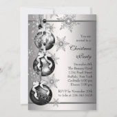 Zilveren Sneeuwvlokken Kerstfeest </br> is replace Kaart (Achterkant)