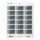 Zilveren Sneeuwvlokken Kerstversiering Etiket (Full Sheet)