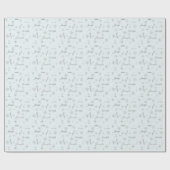 Zilveren sneeuwvlokken met aangepaste naam cadeaupapier (Vlak)