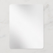 Zilveren Sneeuwvlokken Ontvangst Informatiekaartje (Achterkant)