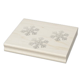 Zilveren sneeuwvlokken rubberstempel