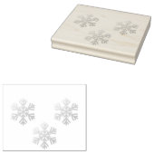 Zilveren sneeuwvlokken rubberstempel (Gestempeld)