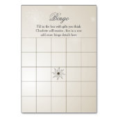 zilveren sneeuwvlokken vrijgezellenfeest bingo-kaa kaart (Achterkant)