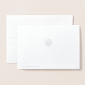 Zilveren sneeuwvlokken Vrolijk kerstfeest! Folie Kaarten (Met envelop)