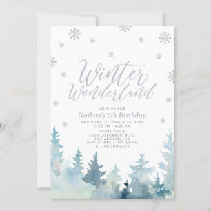 Zilveren Sneeuwvlokken Winter Wonderland 5e Verjaa Kaart