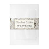 zilveren sneeuwvlokken winterbruiloft uitnodigingen wikkel (Voorkant Voorbeeld)