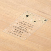 zilveren sneeuwvlokken wintertrouwuitnodiging acryl uitnodigingen (Laagn)