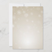 zilveren sneeuwvlokken wintertrouwuitnodiging kaart (Achterkant)