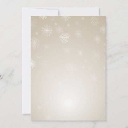 zilveren sneeuwvlokken wintertrouwuitnodiging kaart (Achterkant)