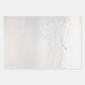 Zilveren Sneeuwvlokken & Witte Sneeuw Winter Inpakpapier Vel (Voorkant 2)