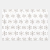 Zilveren Sneeuwvlokken & Witte Sneeuw Winter Inpakpapier Vel (Voorkant)