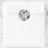 Zilveren snoppels puppy Sticker (Tas)