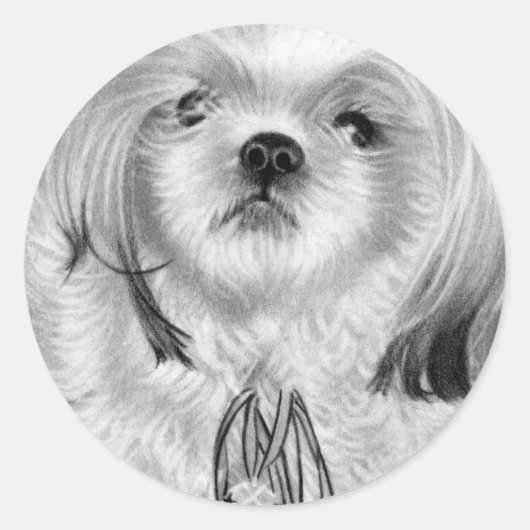 Zilveren snoppels puppy Sticker (Voorkant)