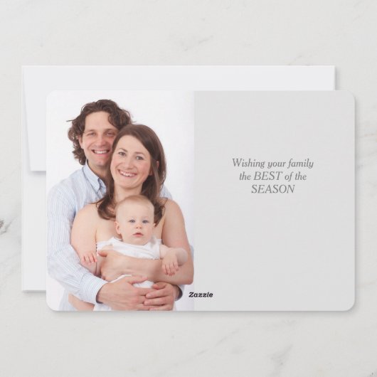 Zilveren Snowflake Twee Foto Sjabloon Kerstmis (Achterkant)