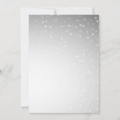 Zilveren Snowflakes, Kogels, Sneeuwkerstfeest Kaart (Achterkant)