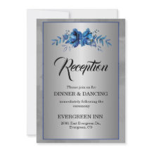 Zilveren Soirée Bloeiende Blauwe Affaire Receptie