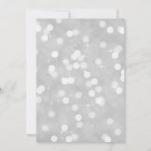 Zilveren Sparkle Bokeh Bat Mitswa en Ster van Davi Kaart (Achterkant)