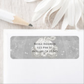 Zilveren Sparkle Carriage Assepoester Uitnodiging Etiket (Insitu)