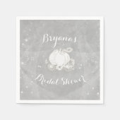 Zilveren Sparkle Carriage Cinderella Elegant Party Servetten (Voorkant)