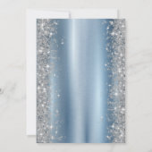 Zilveren Sparkle Diamonds Blauw 60e verjaardag Kaart (Achterkant)