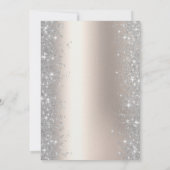 Zilveren Sparkle Diamonds Ivoor 18e verjaardag Kaart (Achterkant)