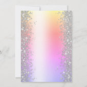 Zilveren Sparkle Diamonds Ombre 50ste Verjaardagsf Kaart (Achterkant)