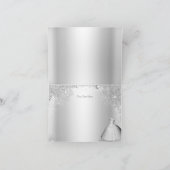 Zilveren Sparkle Dress & Tiara Bedankt Card (Binnen)